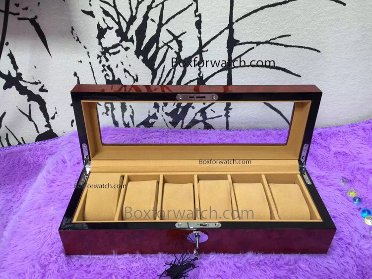 Wooden Watch Box Display - 6 Slots Watch Box - Wholesale